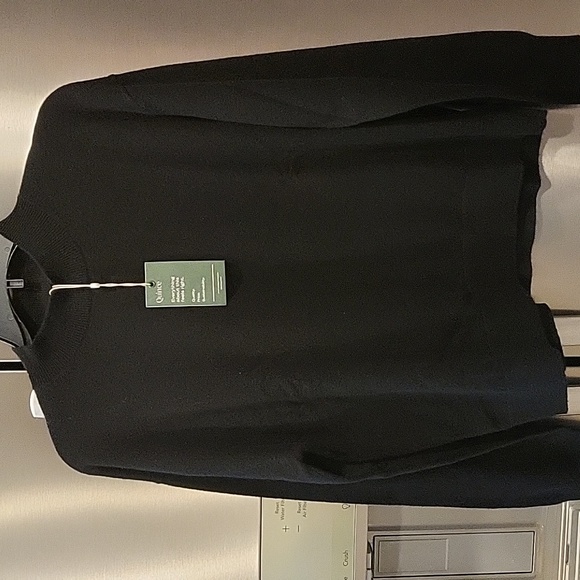 Quince Sweaters - Quince Mongolian Cashmere Mockneck  Sweater Black XLarge